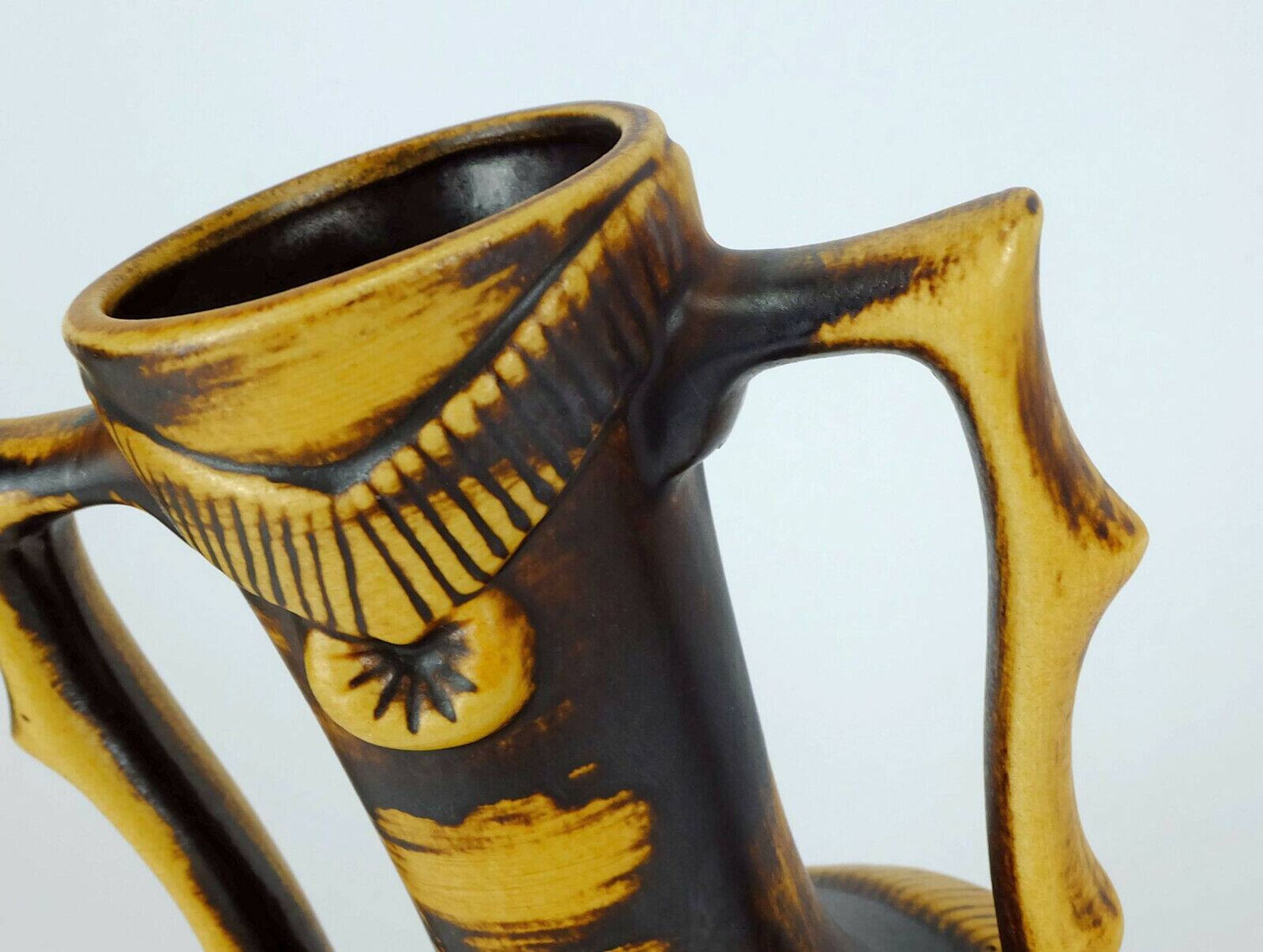 Jasba mid century double handle vase model 1350/25 with outstanding shape