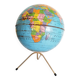 Globe terrestre en métal , Taride ,  tripode, années 60