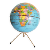 Metal terrestrial globe, Taride, tripod, 1960s