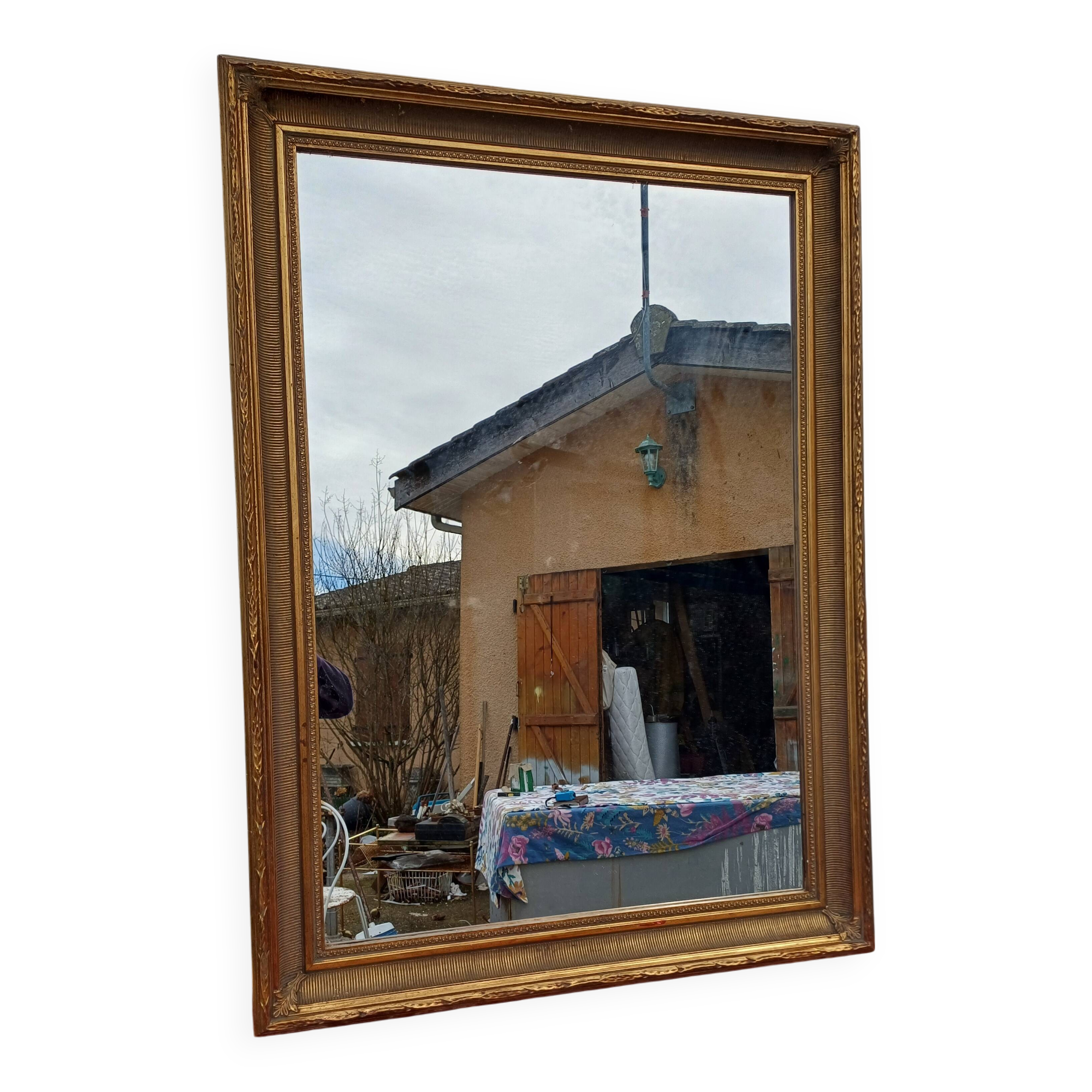 Wood and Gilded Stuk Mirror, early 20th century