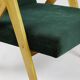 Fauteuil vintage velours verts Var B310 années 1970