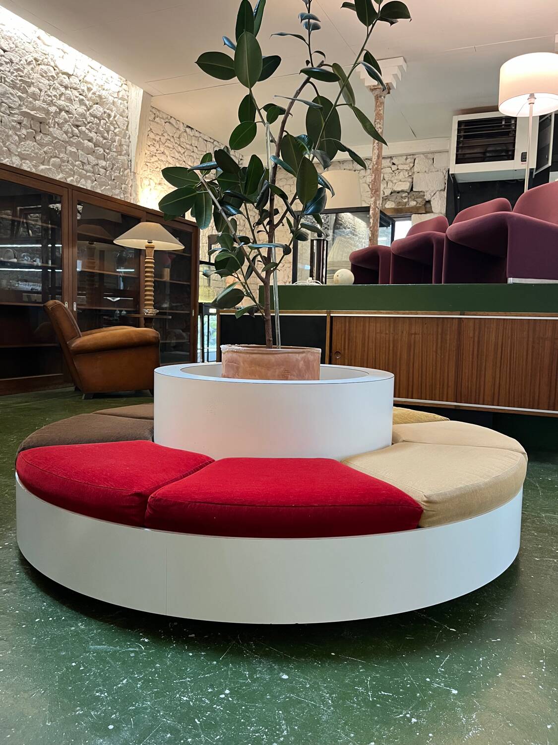 1970s garden bench made by Roche Bobois in Formica