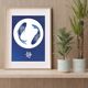 Koi carp cyanotype