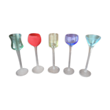 5 liqueur glasses