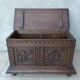 Breton chest in carved wood