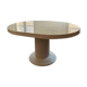 Vintage table, beige lacquered top and bamboo legs.