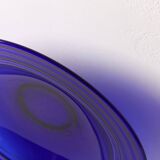 Glass Centerpiece Platter Forum Sapphire / Bormioli Rocco / Italy / 1980s