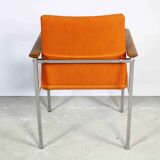 Danish orange chair by Sigvard Bernadotte for France & Søn 1970s