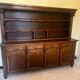 Rustic two-body oak sideboard from the 1960s.