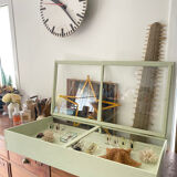 Display case with double glass