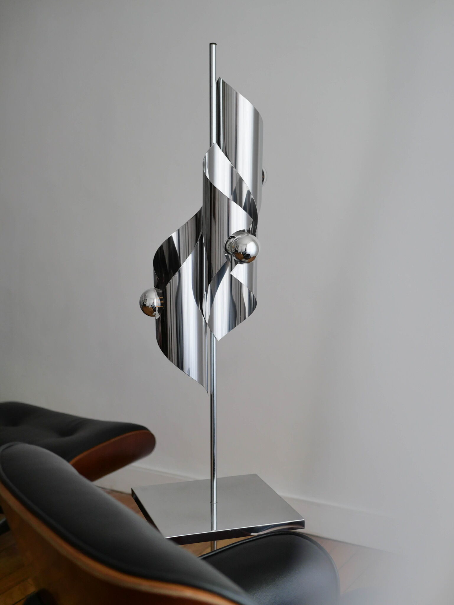 Vintage floor lamp chrome spoutnick