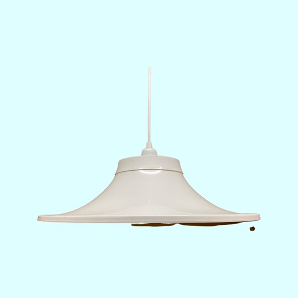 Lampe suspendue vintage danoise des années 1970     d’éclairage moderne scandinave du milieu du siècle Pendentif Rétro Blanc