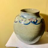 Vase pensu , enamelled ceramic, marking to be identified n°3 bis vintage