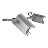 Pair of vintage wall lights, rose glass and brass, France, 1970