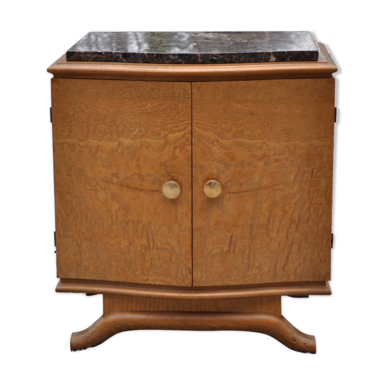 Vintage clear wood bedside table