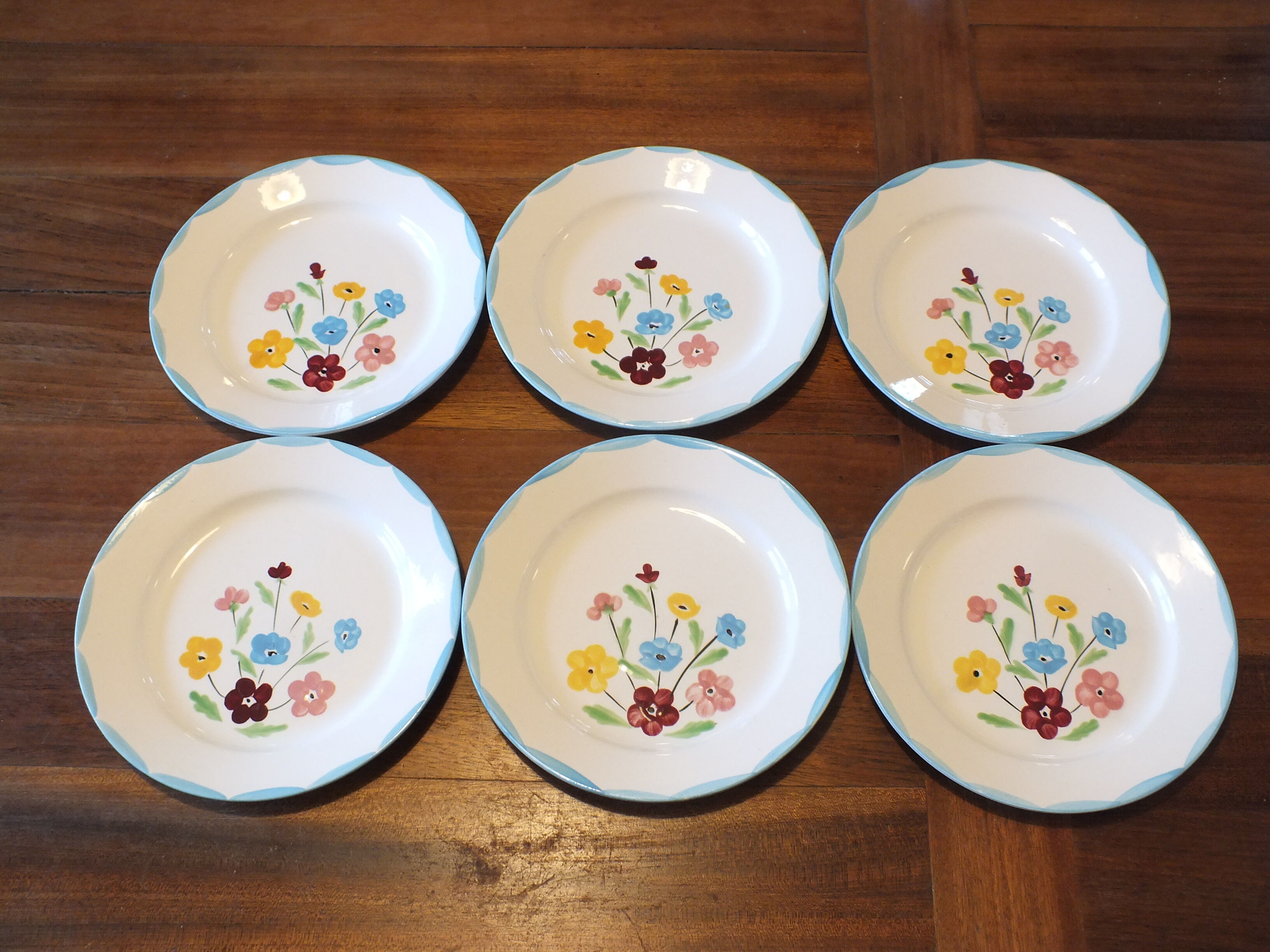 6 flat plates 50s Salins model Jocelyne - Lot 1