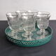 8 verres à pied anciens en verre soufflé