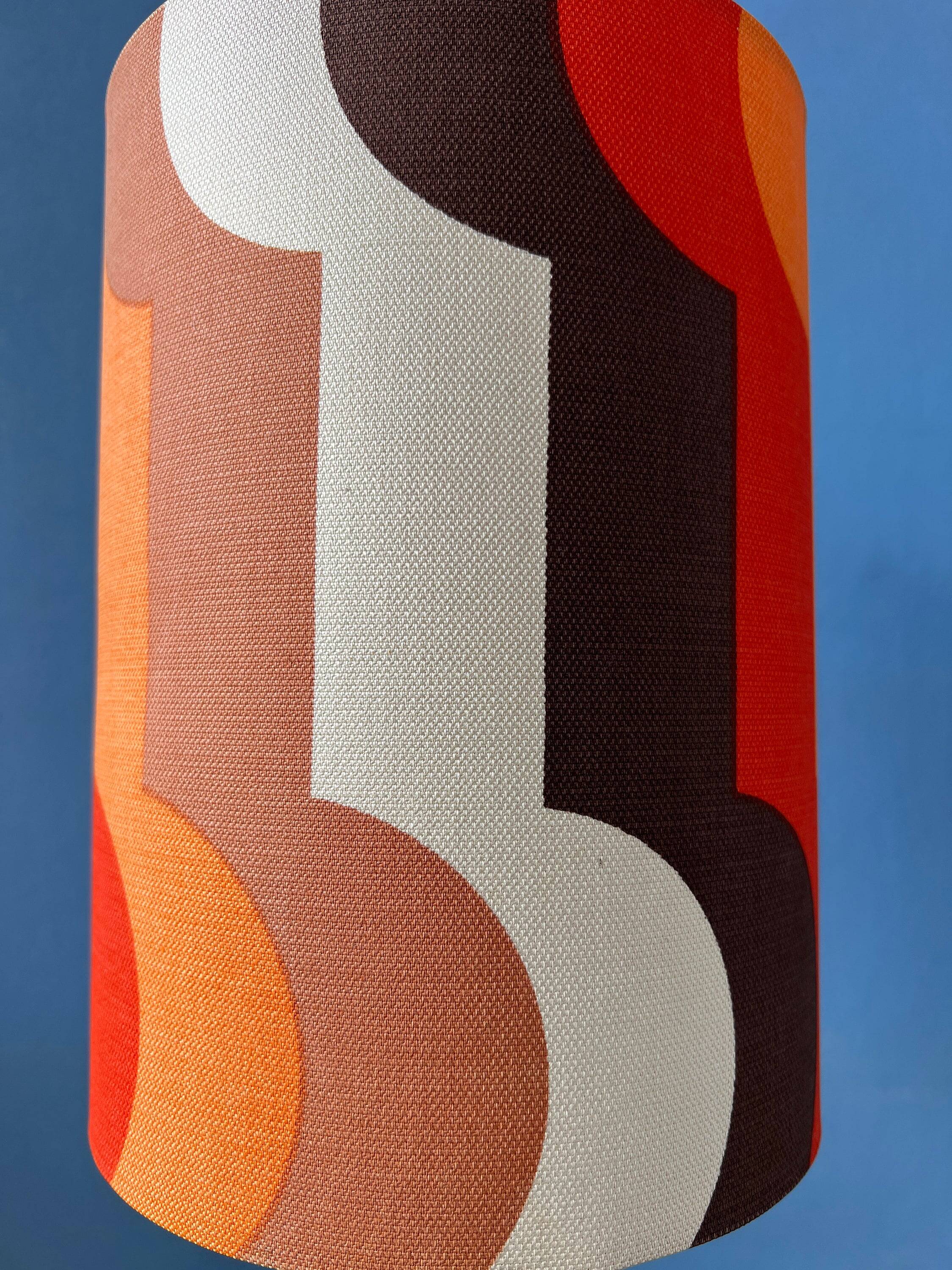 Space Age table lamp in orange ceramic West Germany Fat Lava