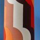 Space Age table lamp in orange ceramic West Germany Fat Lava