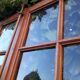 Glass window h141xl263 in oak 4 leaves