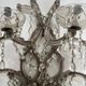Pair of "Marie Thérèse" wall lights Brass frame glass and pendants 20th century