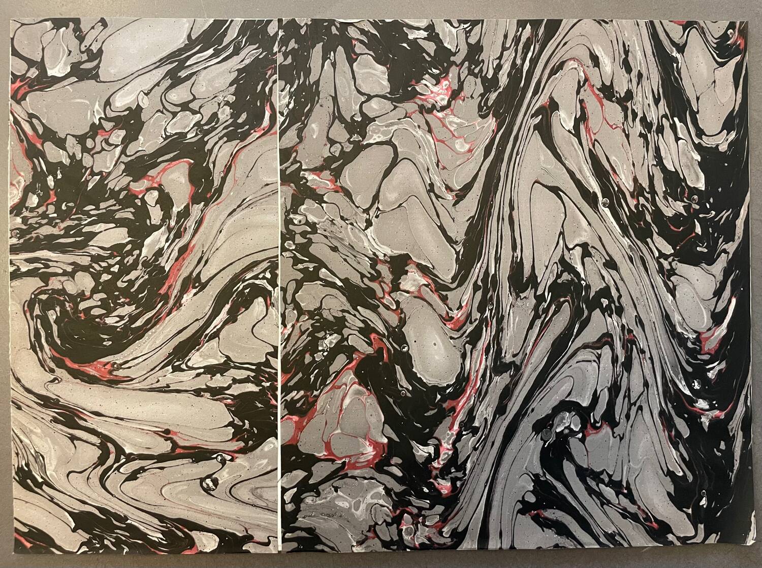 Painting of people at the swimming pool 20th century