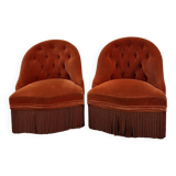 Pair of toad armchairs