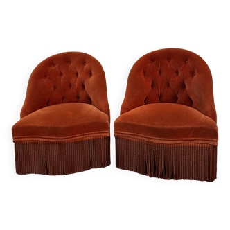 Pair of toad armchairs