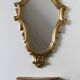 Miroir et sa console dorés style rocaille