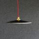 Exterior black enamelled sheet metal suspension delivered with a new socket and red cord