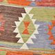 3x10 Geometric Multicolor Turkish Kilim Runner Rug,Rug For Hallway,95x295Cm