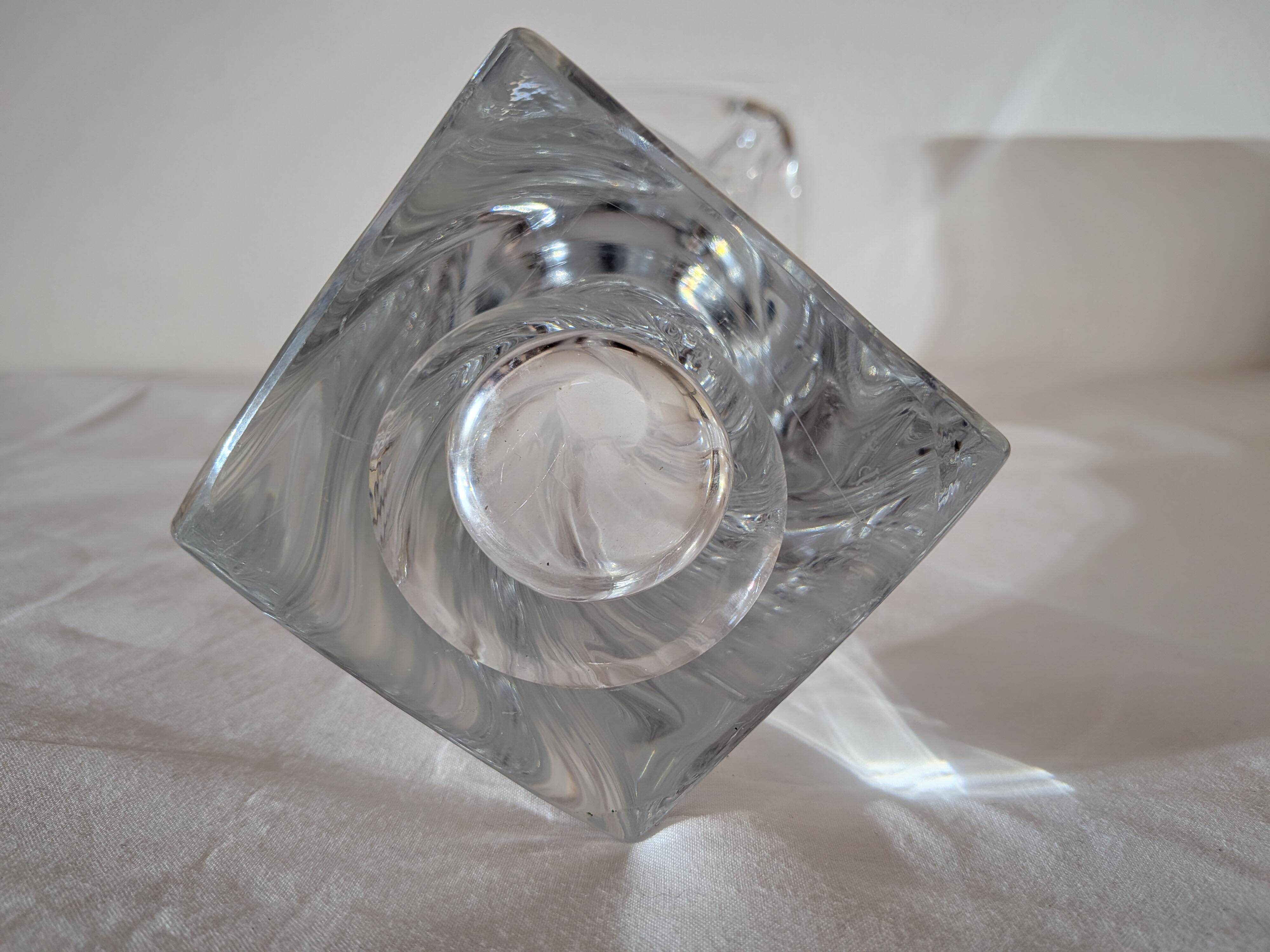 Large crystal vase Royale de Champagne Bayel - Vintage - Signed