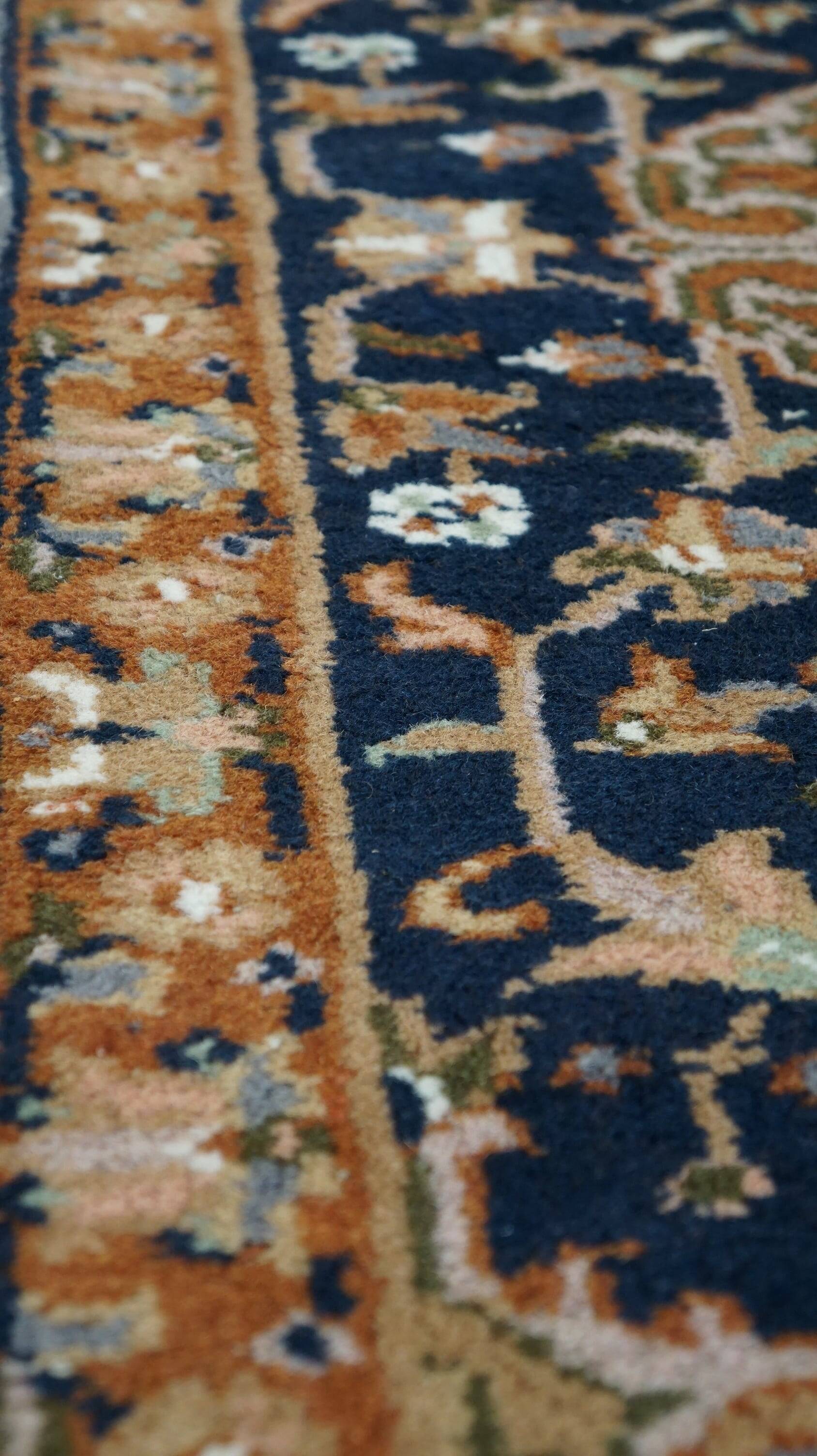 Persian rug 136x70 blue and brown