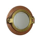 Heavy authentic copper porthole mirror nautical shipping 32cm