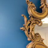 Golden console set and baroque mirror