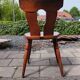 Vintage Brutalist Stube solid wood dining chair