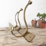 Brass wall coat rack
