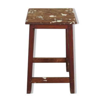 Tabouret de peintre en bois