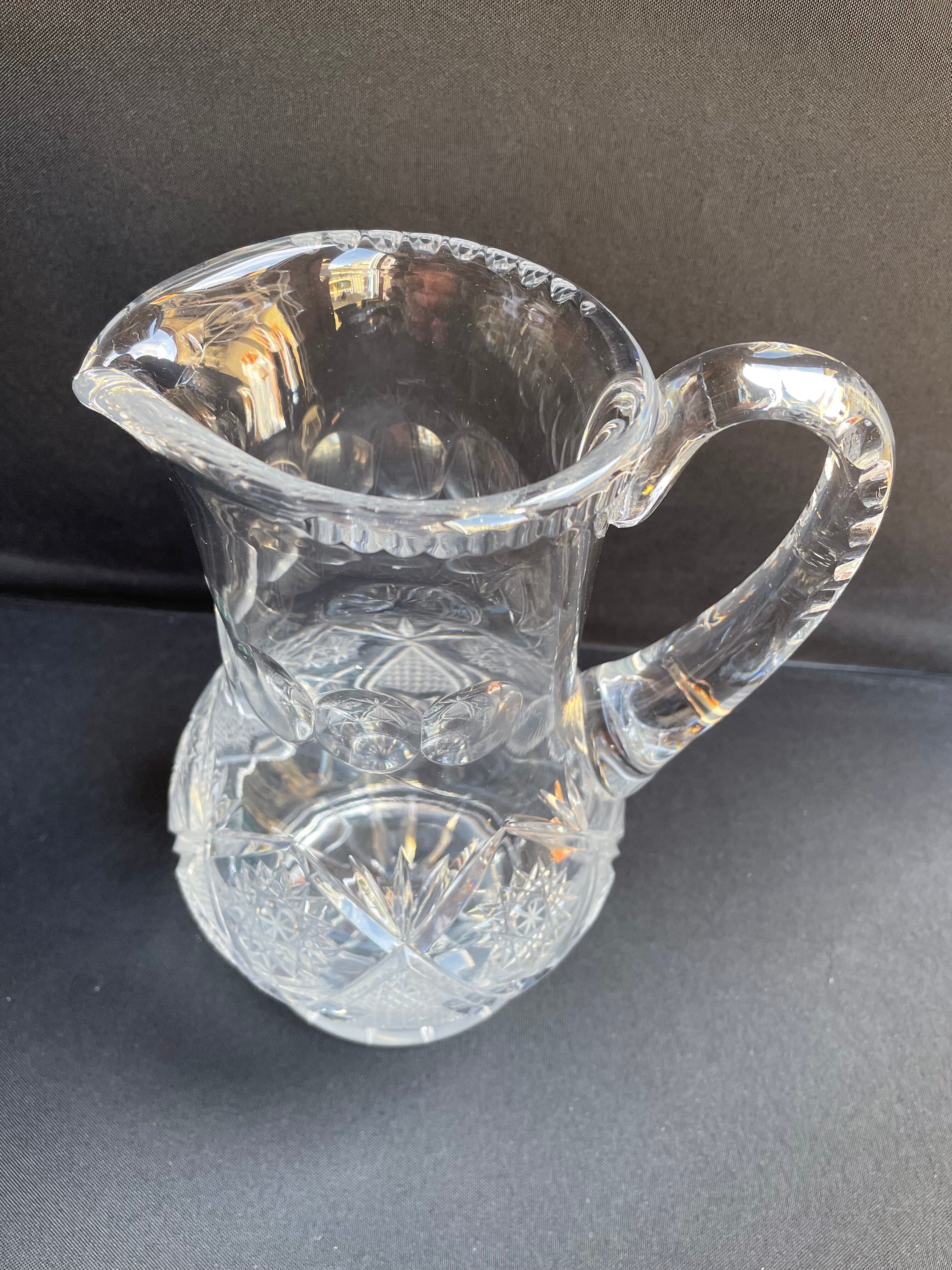 Bohemian - Water broc or orangeade (1) - Crystal blown and cut