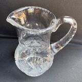 Bohemian - Water broc or orangeade (1) - Crystal blown and cut