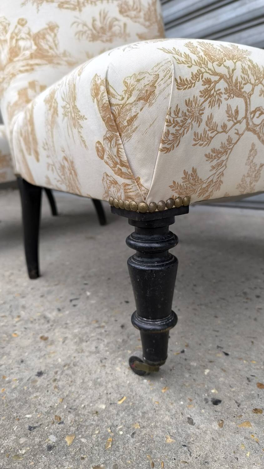 Pair of 1950s cocktail armchairs