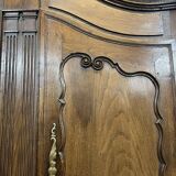 Buffet with 2 bodies in oak and chestnut, Breton work, late 18th century.