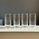 Lot de 4 verres à eau transparent torsadé H:12cm