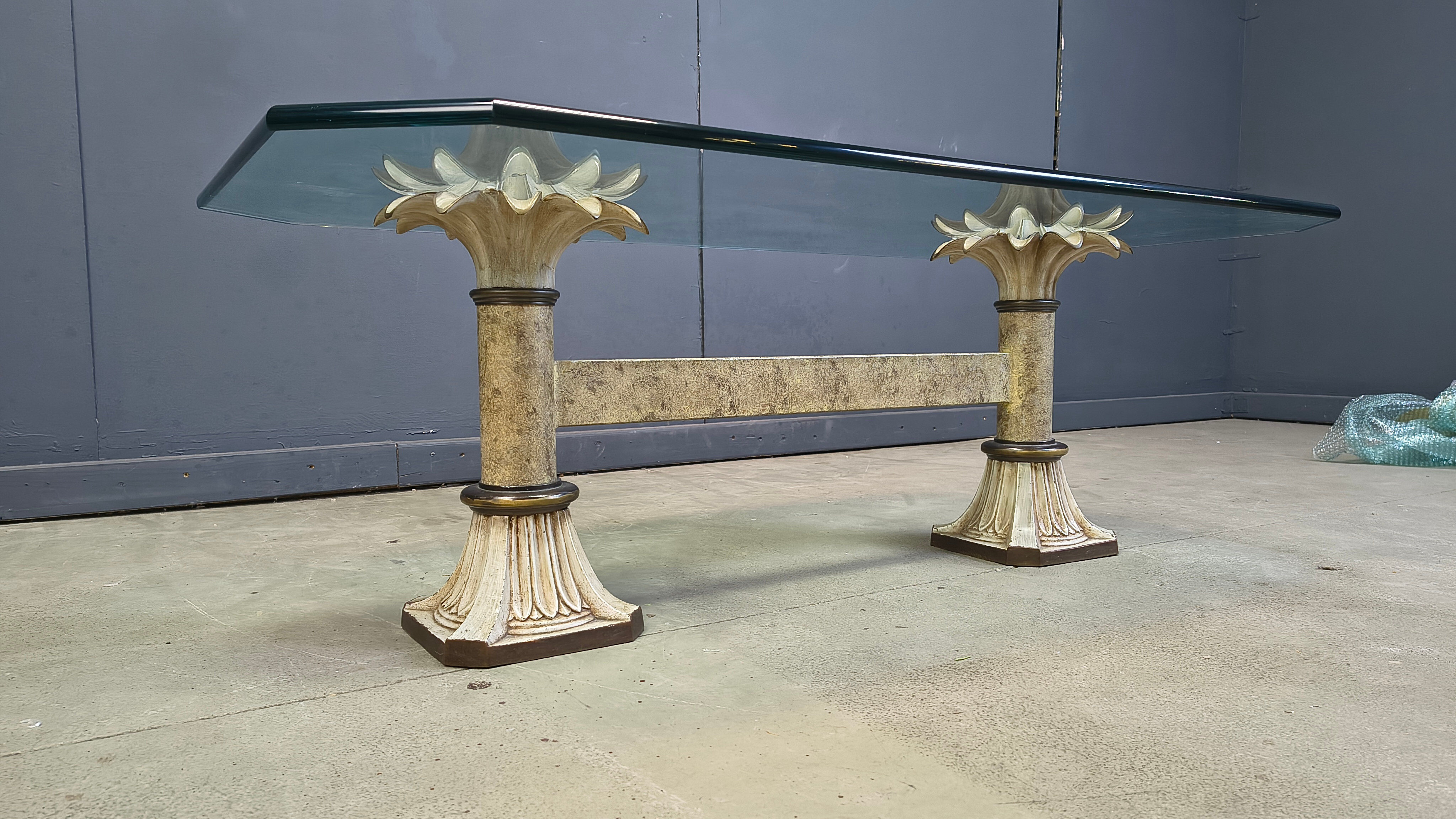 Vintage cast iron flower coffee table, 1960s