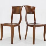 1980s Pair of Solid Teak Chairs, India