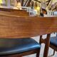 Chairs (set of 4) vintage 1960 Italian Casala in teak and skaï
