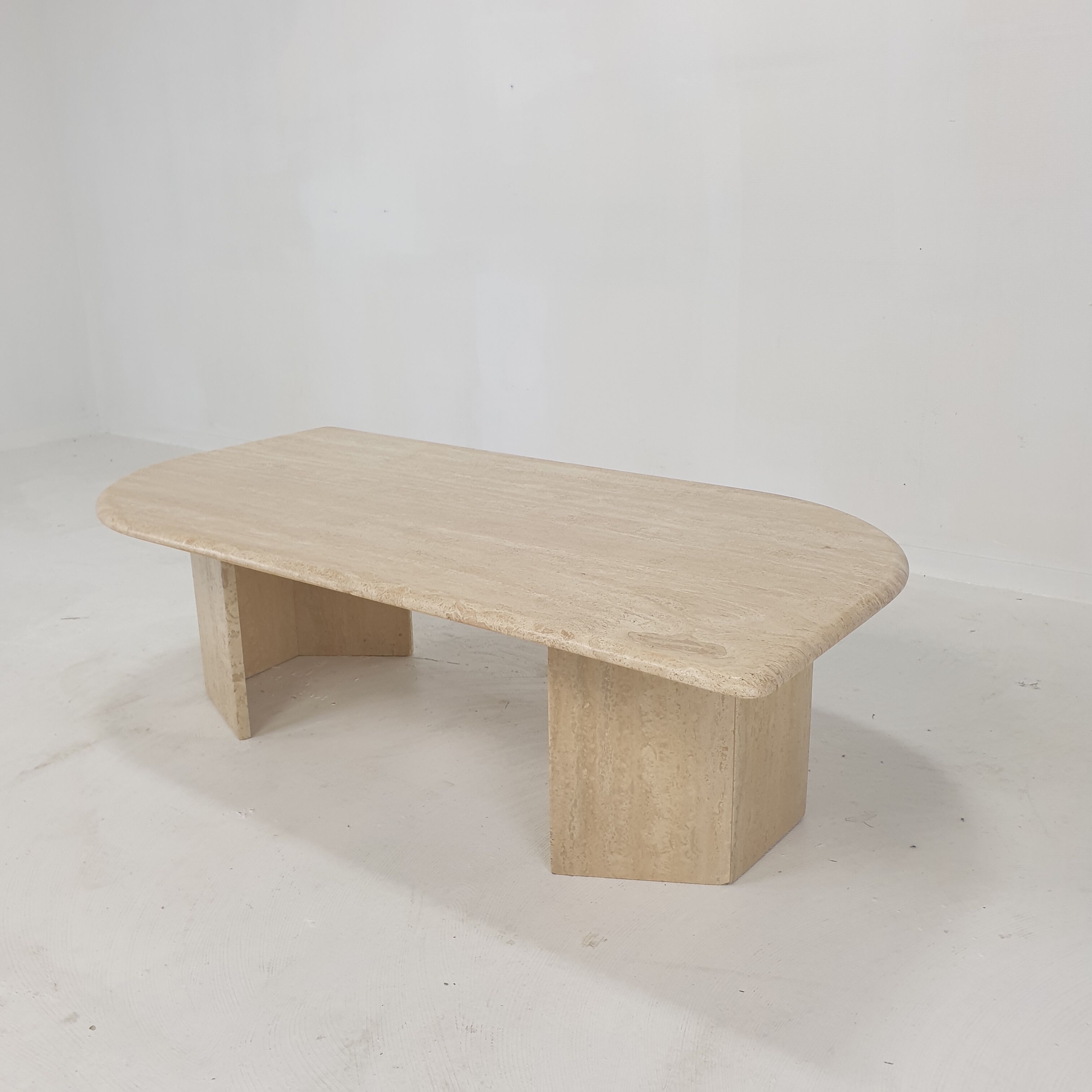 Italian Travertine Coffee Table, 1980's