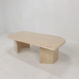 Italian Travertine Coffee Table, 1980's