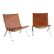 Pair of "PK22" Armchairs by Poul Kjærholm for E. Kold Christensen, 1950s