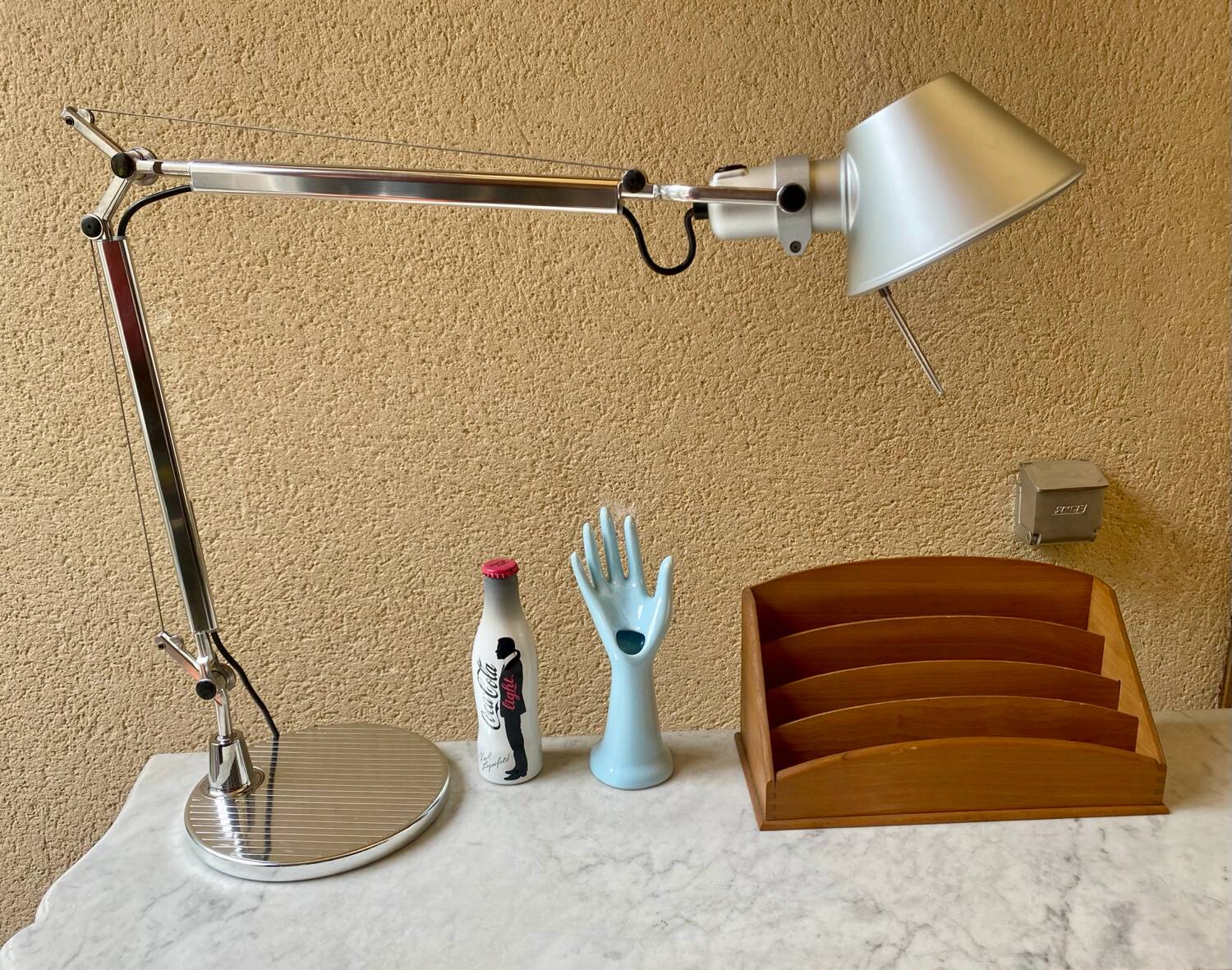 Tolomeo mini led desk lamp on designer base By Lucchi & Fassina excellent condition